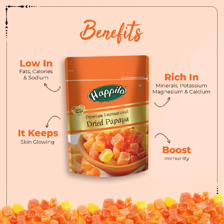 Happilo Premium International Dried Papaya, 200 g-4.webp